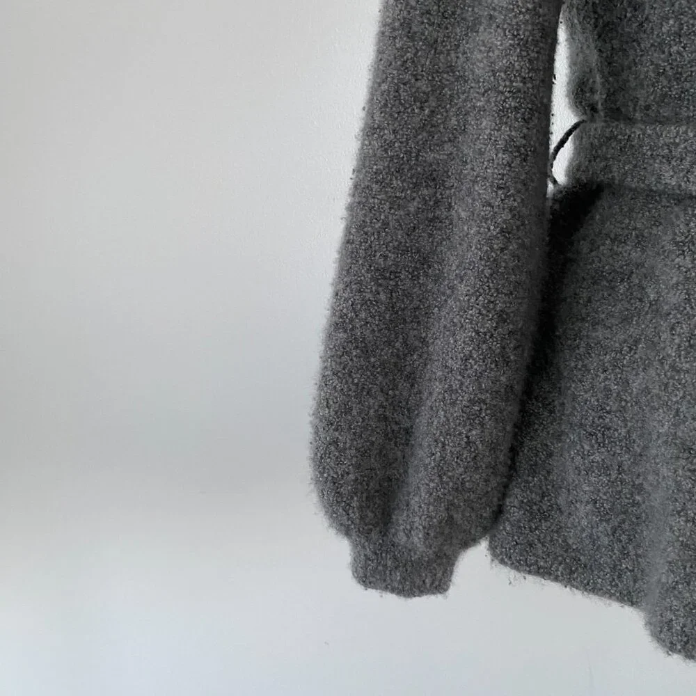 CO Cashmere Mock Neck Sweater Gray - Picture 6 of 11